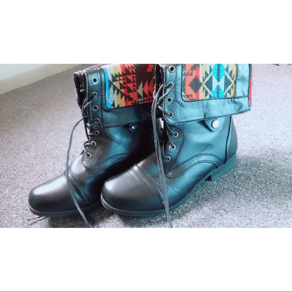 Aztec Print Boots